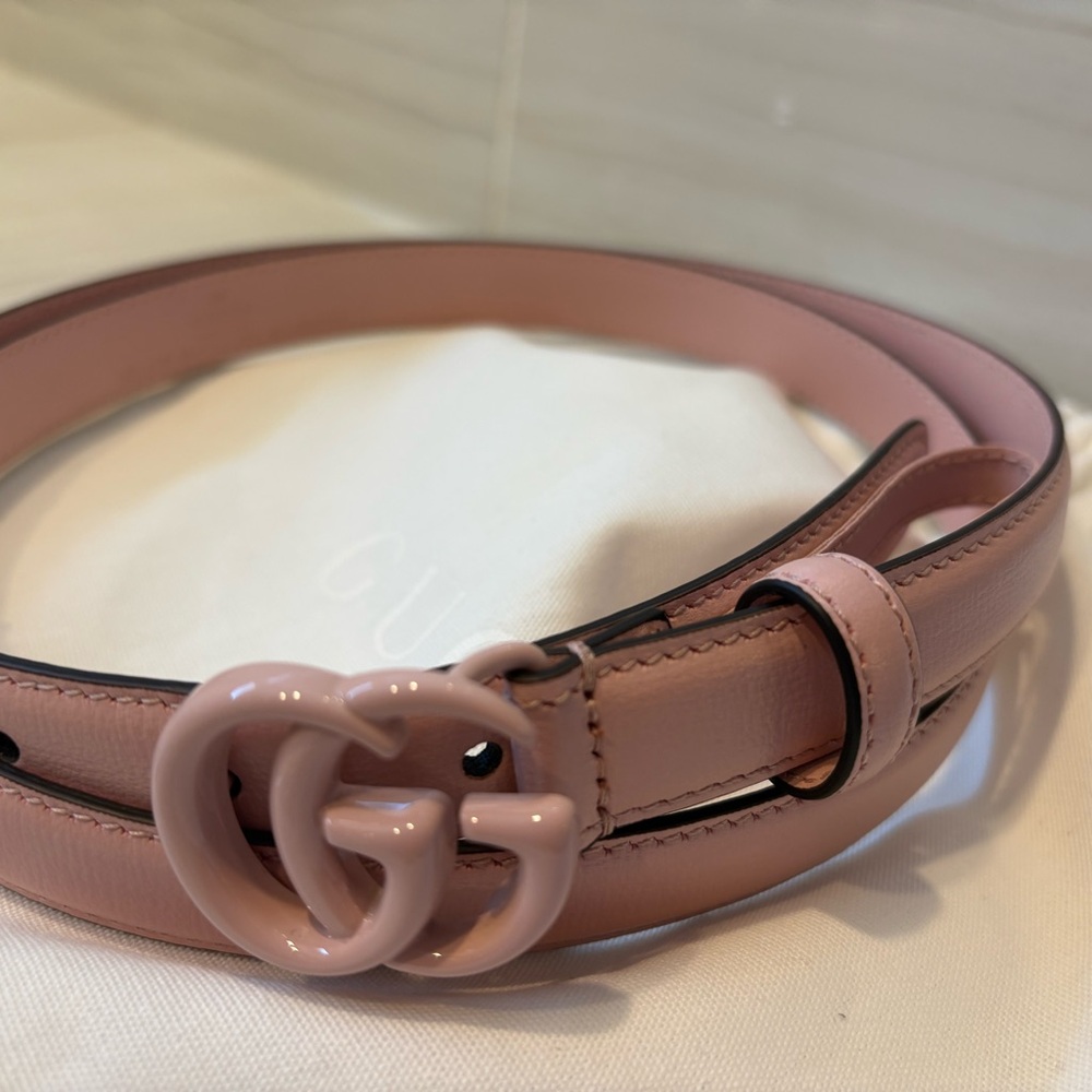 Gucci Pink Leather Belt size 105